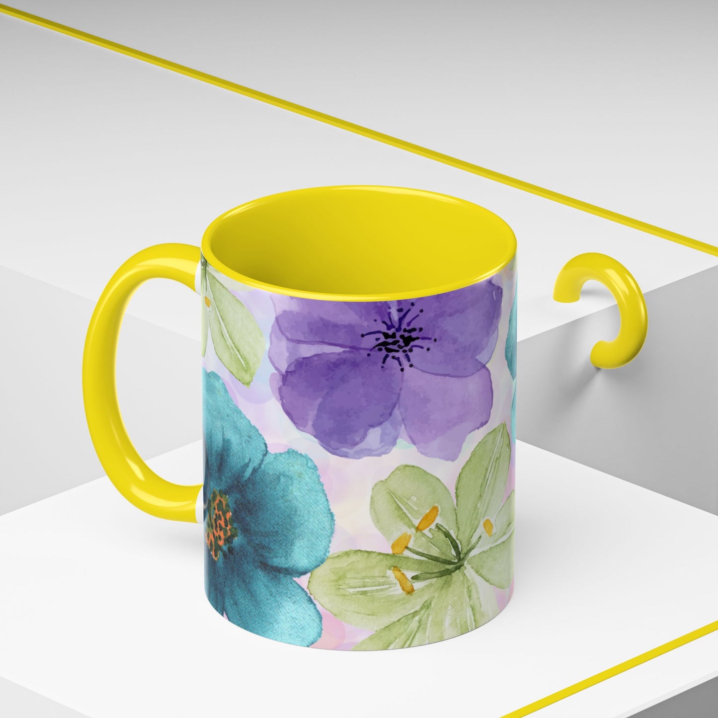 Vibrant Floral Accent Coffee Mug | Perfect for Garden Lovers & Spring Gifts | 11 & 15oz