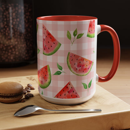 Watermelon Print Color Pop Coffee Mug (11, 15oz)