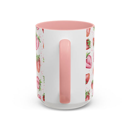 Strawberry Accent Coffee Mug – Fun Mug for Berry Lovers