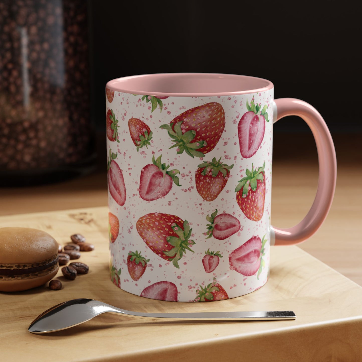 Strawberry Accent Coffee Mug – Fun Mug for Berry Lovers