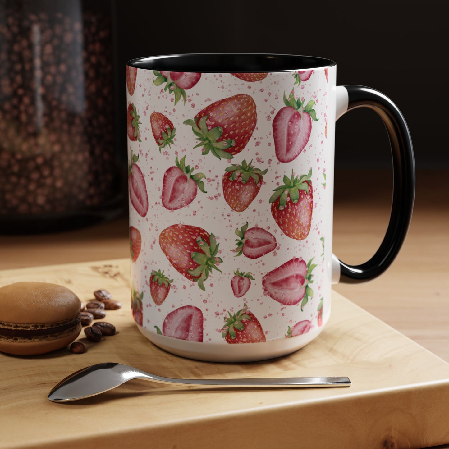Strawberry Accent Coffee Mug – Fun Mug for Berry Lovers