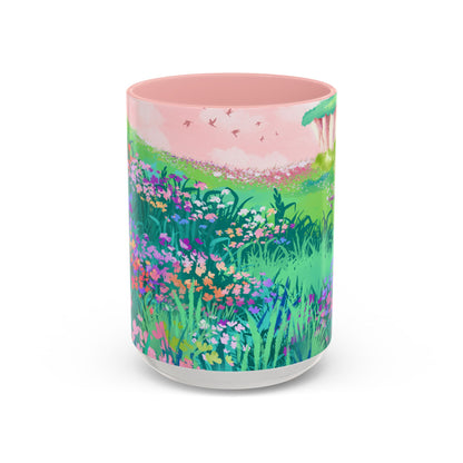 Floral Garden Accent Coffee Mug - Vibrant Nature Design for Home & Gifts