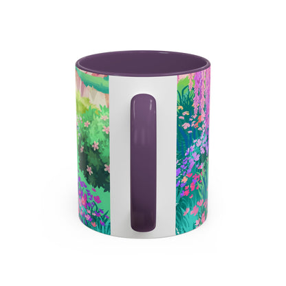 Floral Garden Accent Coffee Mug - Vibrant Nature Design for Home & Gifts
