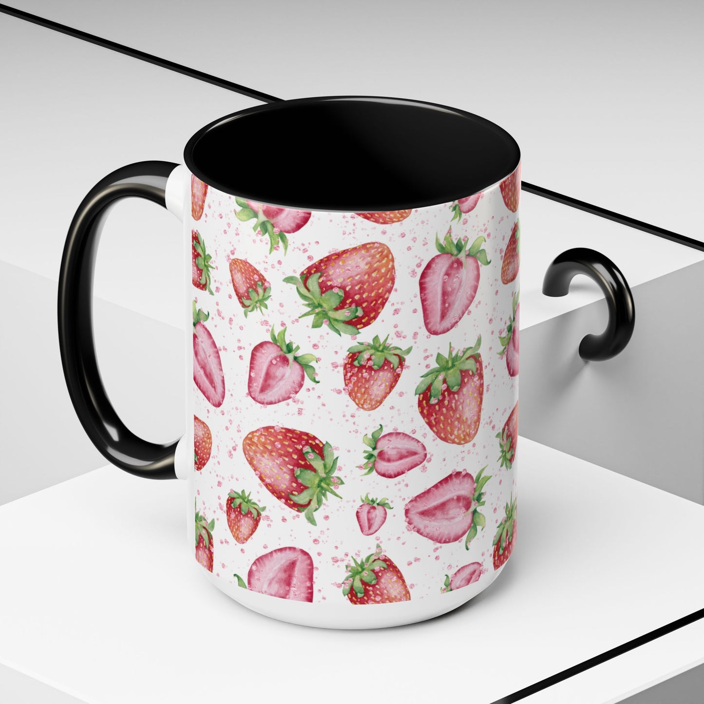Strawberry Accent Coffee Mug – Fun Mug for Berry Lovers