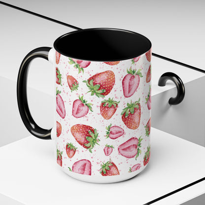 Strawberry Accent Coffee Mug – Fun Mug for Berry Lovers
