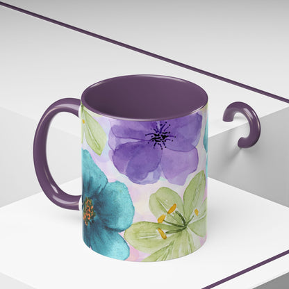 Vibrant Floral Accent Coffee Mug | Perfect for Garden Lovers & Spring Gifts | 11 & 15oz