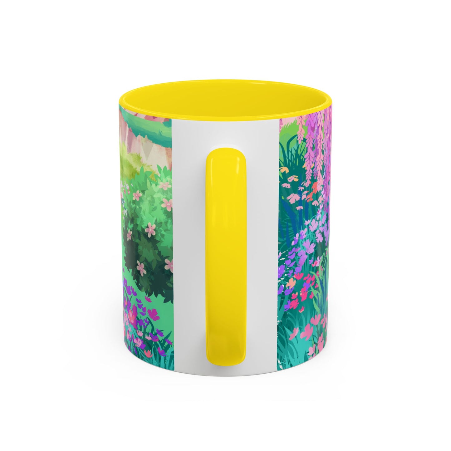 Floral Garden Accent Coffee Mug - Vibrant Nature Design for Home & Gifts