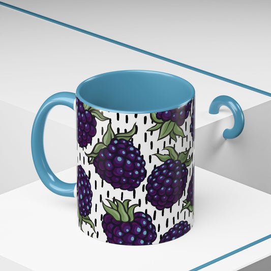 Blackberry Design Accent Coffee Mug - Perfect for Berry Lovers!