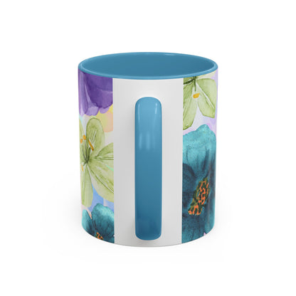 Vibrant Floral Accent Coffee Mug | Perfect for Garden Lovers & Spring Gifts | 11 & 15oz