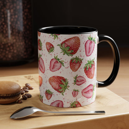 Strawberry Accent Coffee Mug – Fun Mug for Berry Lovers