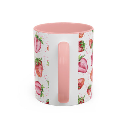 Strawberry Accent Coffee Mug – Fun Mug for Berry Lovers