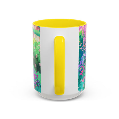 Floral Garden Accent Coffee Mug - Vibrant Nature Design for Home & Gifts