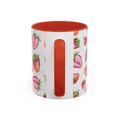 Strawberry Accent Coffee Mug – Fun Mug for Berry Lovers