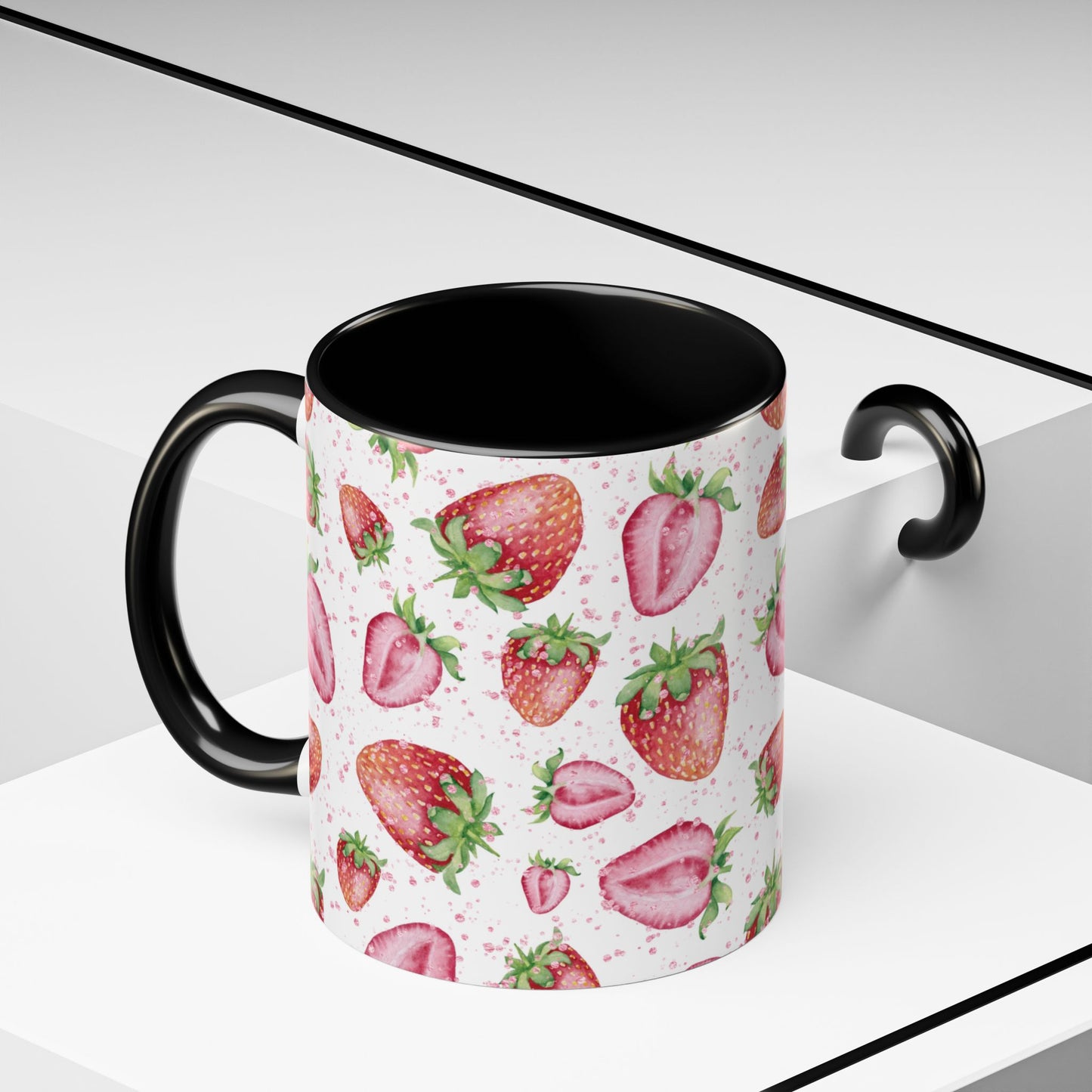 Strawberry Accent Coffee Mug – Fun Mug for Berry Lovers