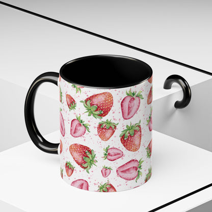 Strawberry Accent Coffee Mug – Fun Mug for Berry Lovers