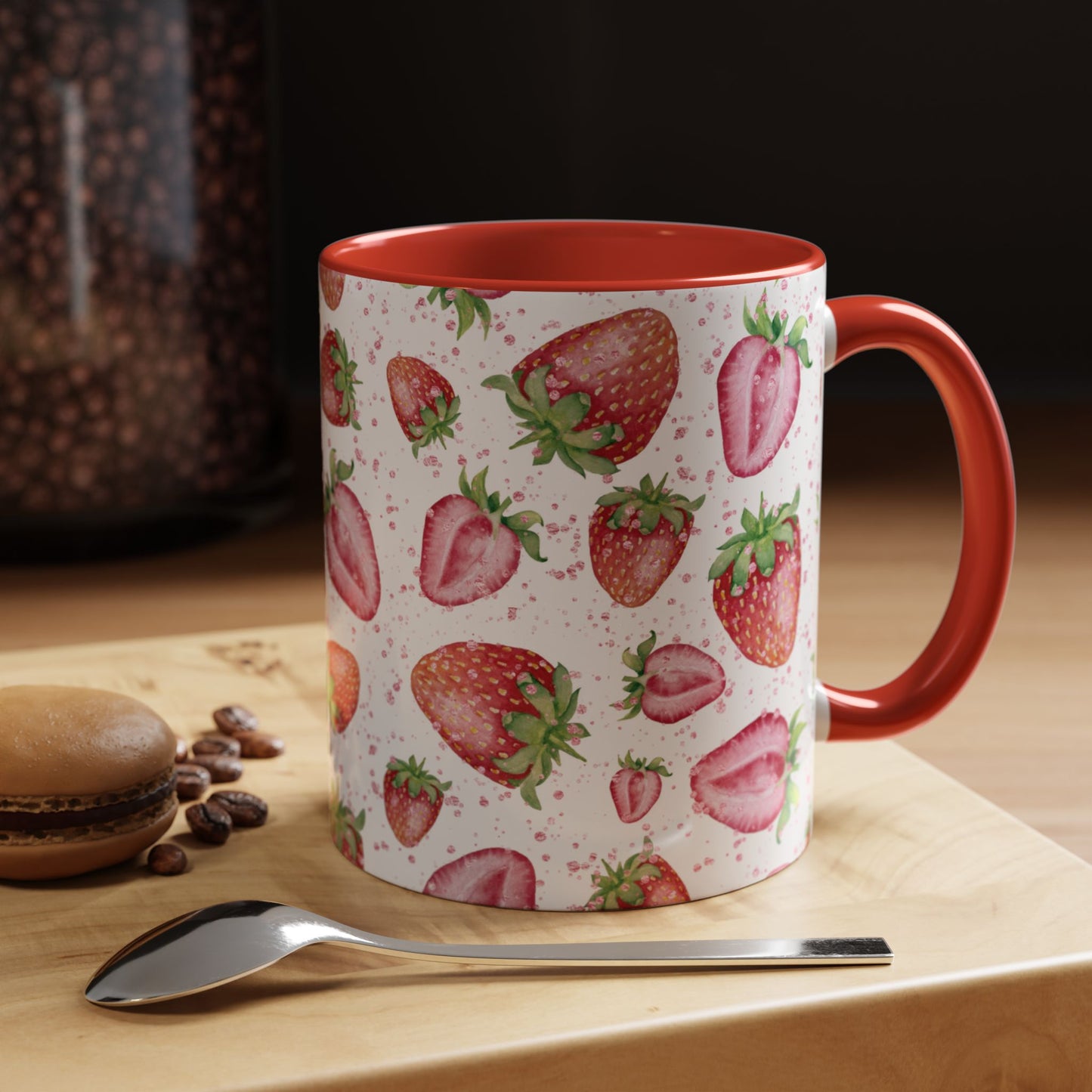 Strawberry Accent Coffee Mug – Fun Mug for Berry Lovers