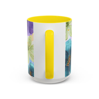 Vibrant Floral Accent Coffee Mug | Perfect for Garden Lovers & Spring Gifts | 11 & 15oz