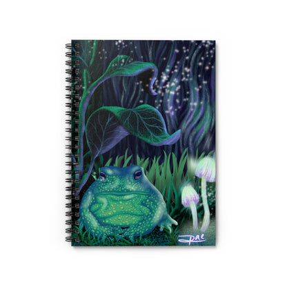 Enchanting Frog Spiral Notebook - Nature Lover's Journal, Eco-Friendly Notebook, Gift for Writers, Classroom Supplies, Cute Stationery