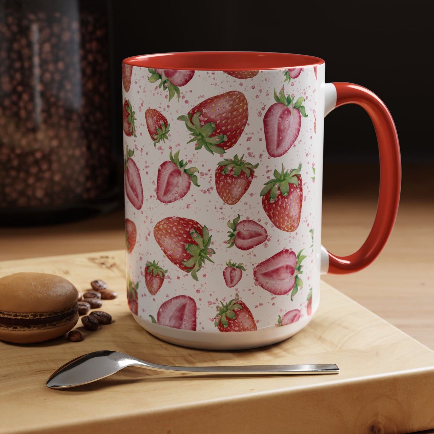 Strawberry Accent Coffee Mug – Fun Mug for Berry Lovers