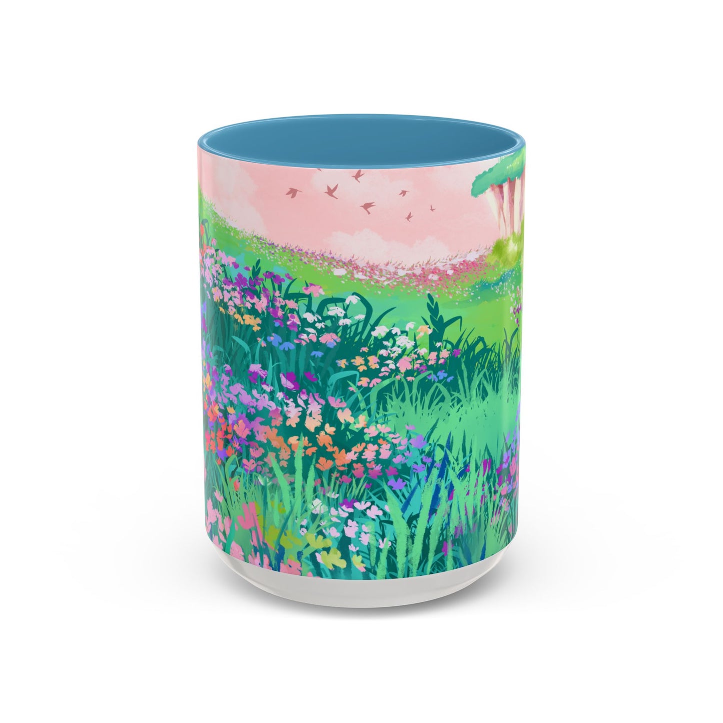 Floral Garden Accent Coffee Mug - Vibrant Nature Design for Home & Gifts