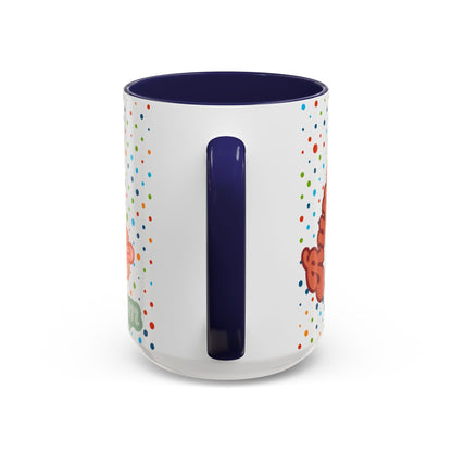 Colorful Rainbow Coffee Mug - 'Runnin' on Fumes & Fake Enthusiasm'
