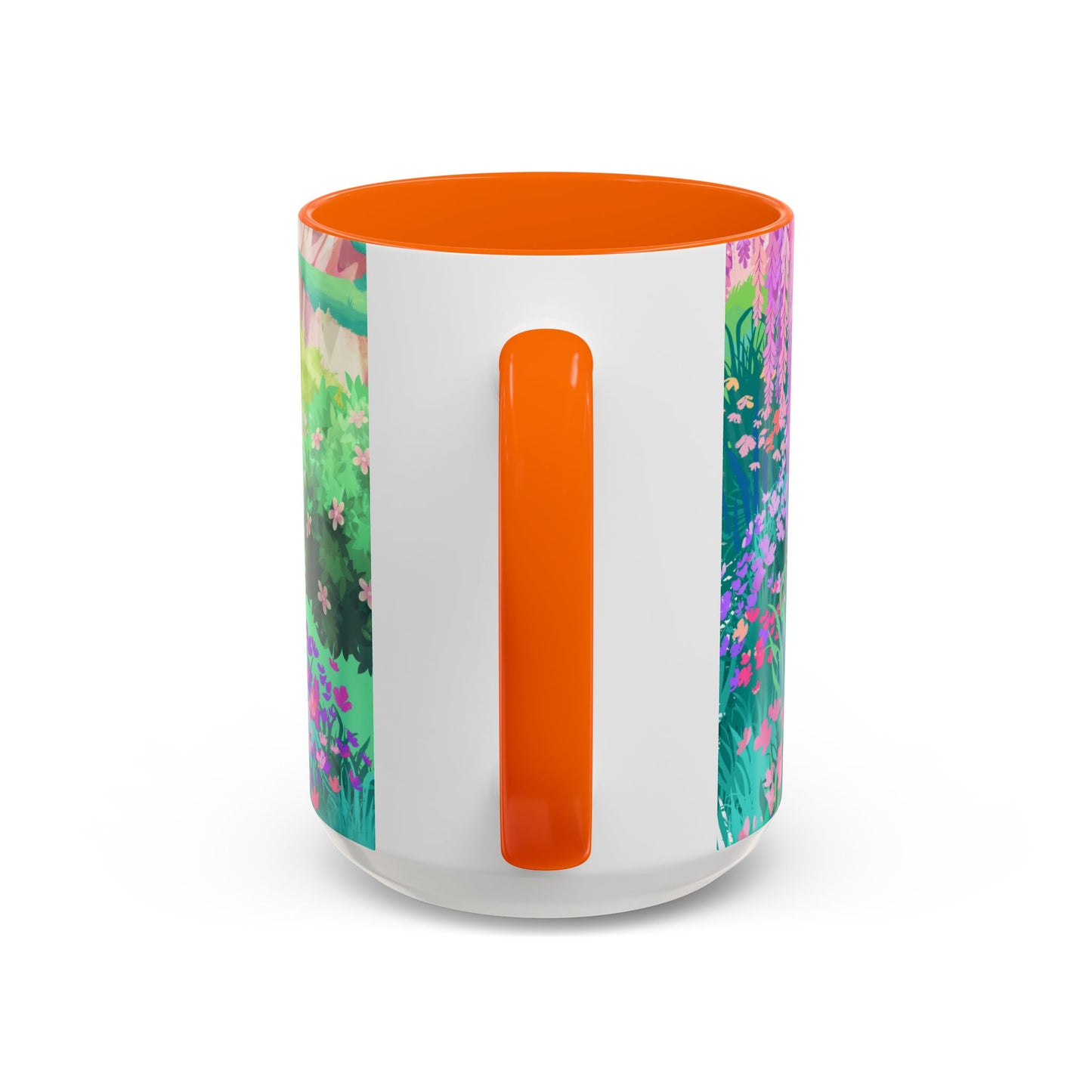 Floral Garden Accent Coffee Mug - Vibrant Nature Design for Home & Gifts